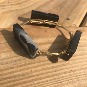 Handmade simple gold and black bracelet
